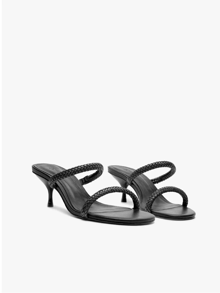 Schutz Taliah Woven Sandal - Size 7 - Black